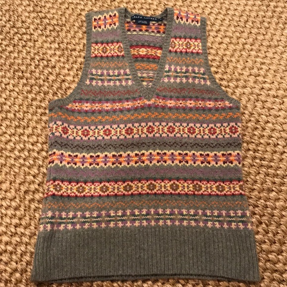 ralph lauren fair isle vest